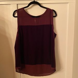 INC International Concepts sheer and velvet top
